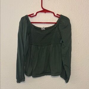 Green Long Sleeve‎ Top
